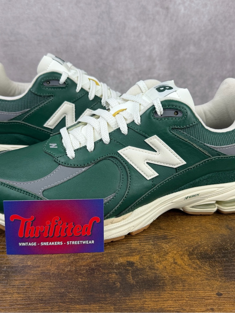 New Balance 2002R Nightwatch Green Vintage Leather Size 13 M2002RVI Men’s Shoes